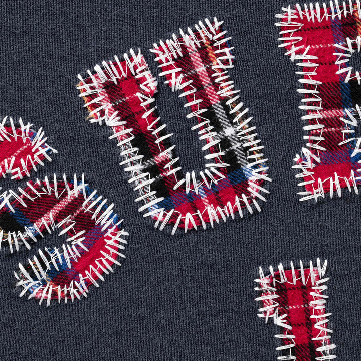 Supreme Navy Plaid Arc Crewneck