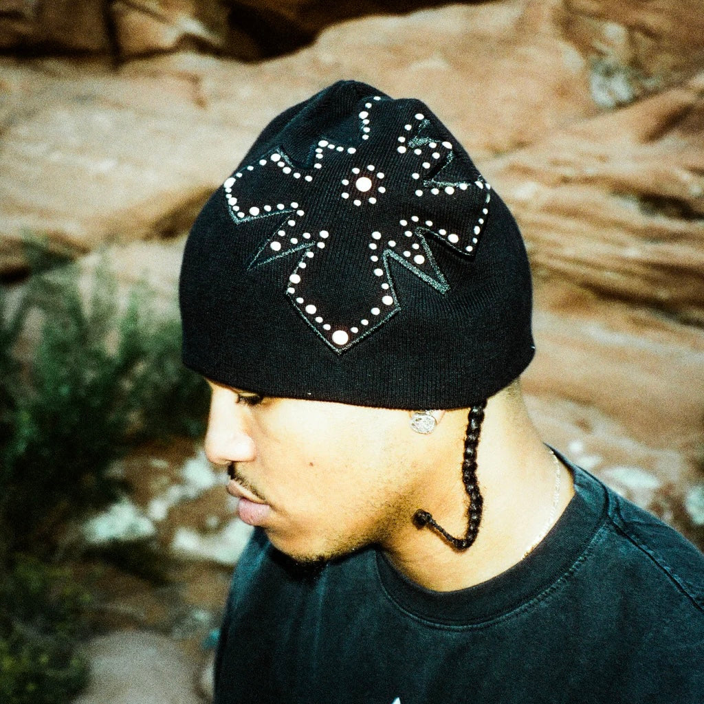 We Are Righteous Black Pearl Logo Beanie