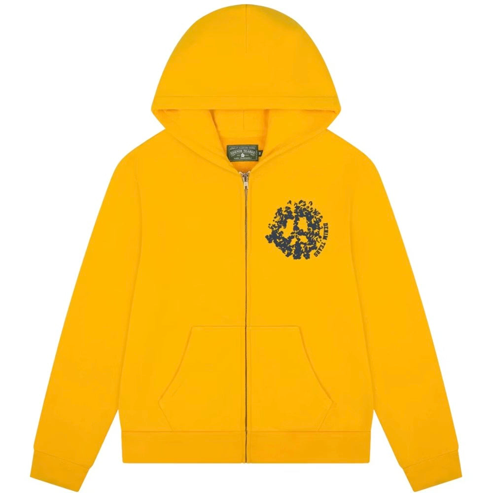 Denim Tears Yellow University Zip Hoodie