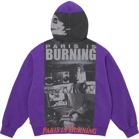 Supreme Purple Paris is Burning Zip Hoodie