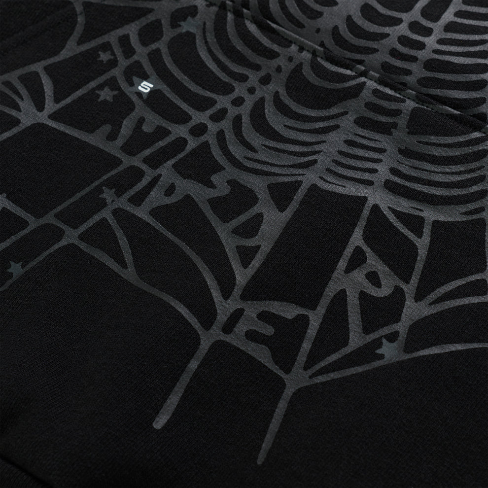 Sp5der Black Rhinestone Punk V2 Hoodie