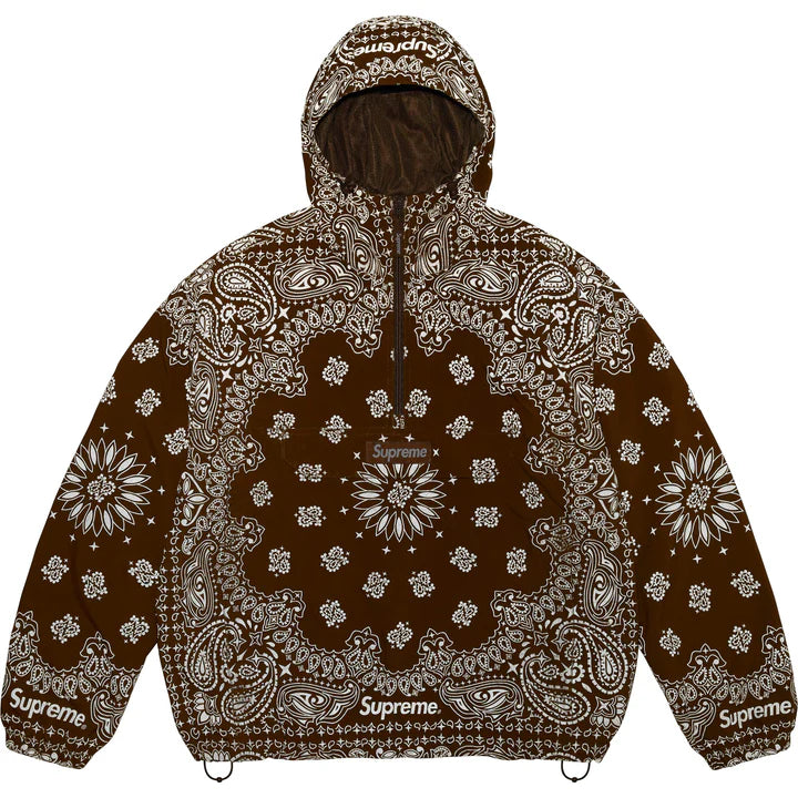 Supreme Brown Reflective Bandana Anorak Jacket