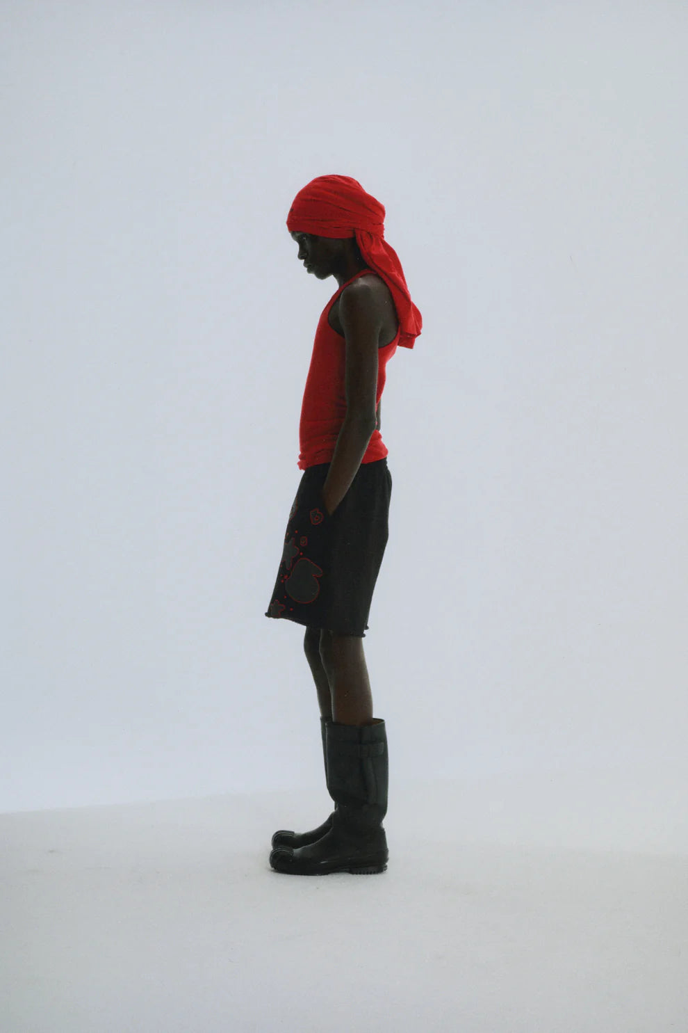 Sp5der Black Red Beluga Outline Shorts
