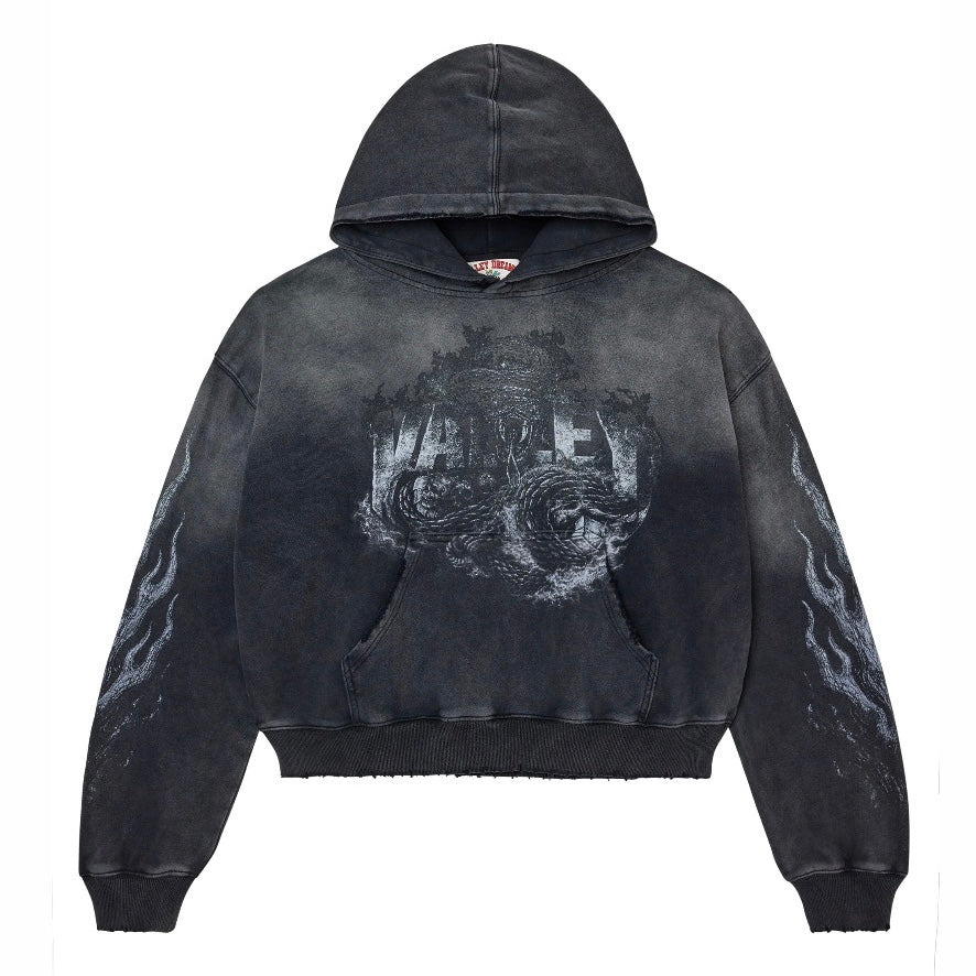 Vale Black Mono Serpent Hoodie