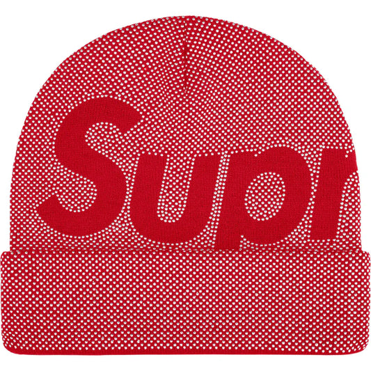 Supreme Red Studded Knockout Big Logo Beanie