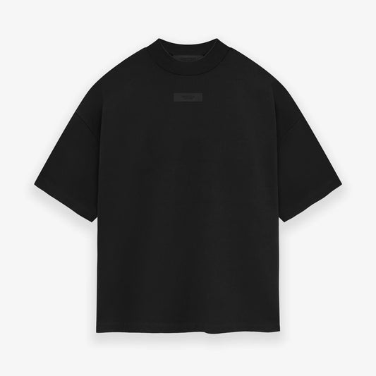 Fear of God Essentials Jet Black V3 T-Shirt Front View