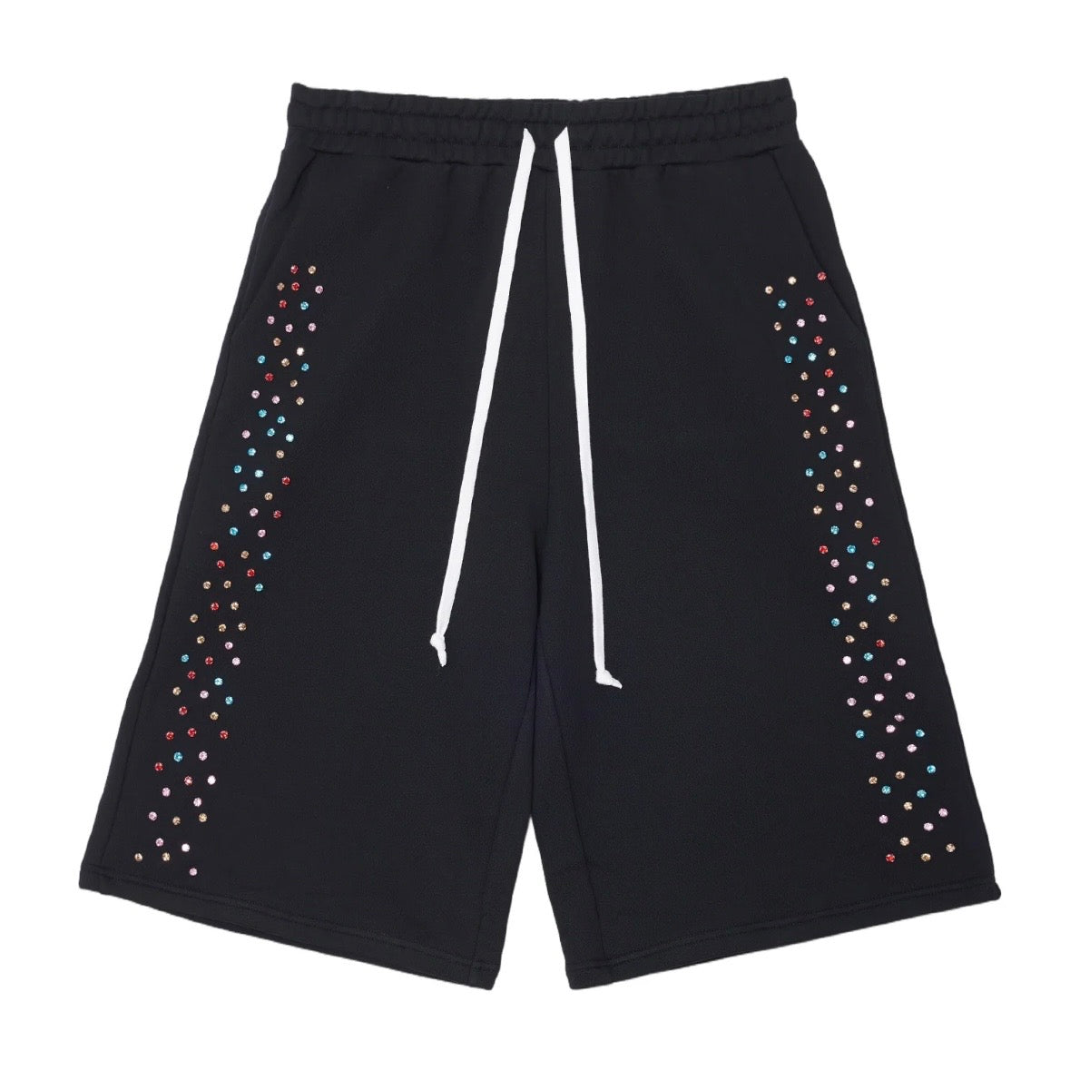 AZVA Black Crystal Cactus Shorts