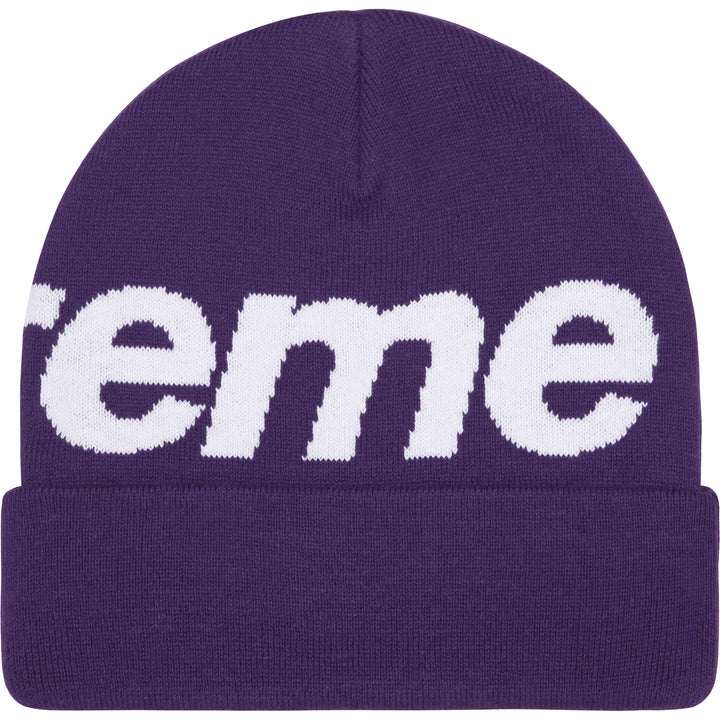 Supreme Purple Big Logo Beanie