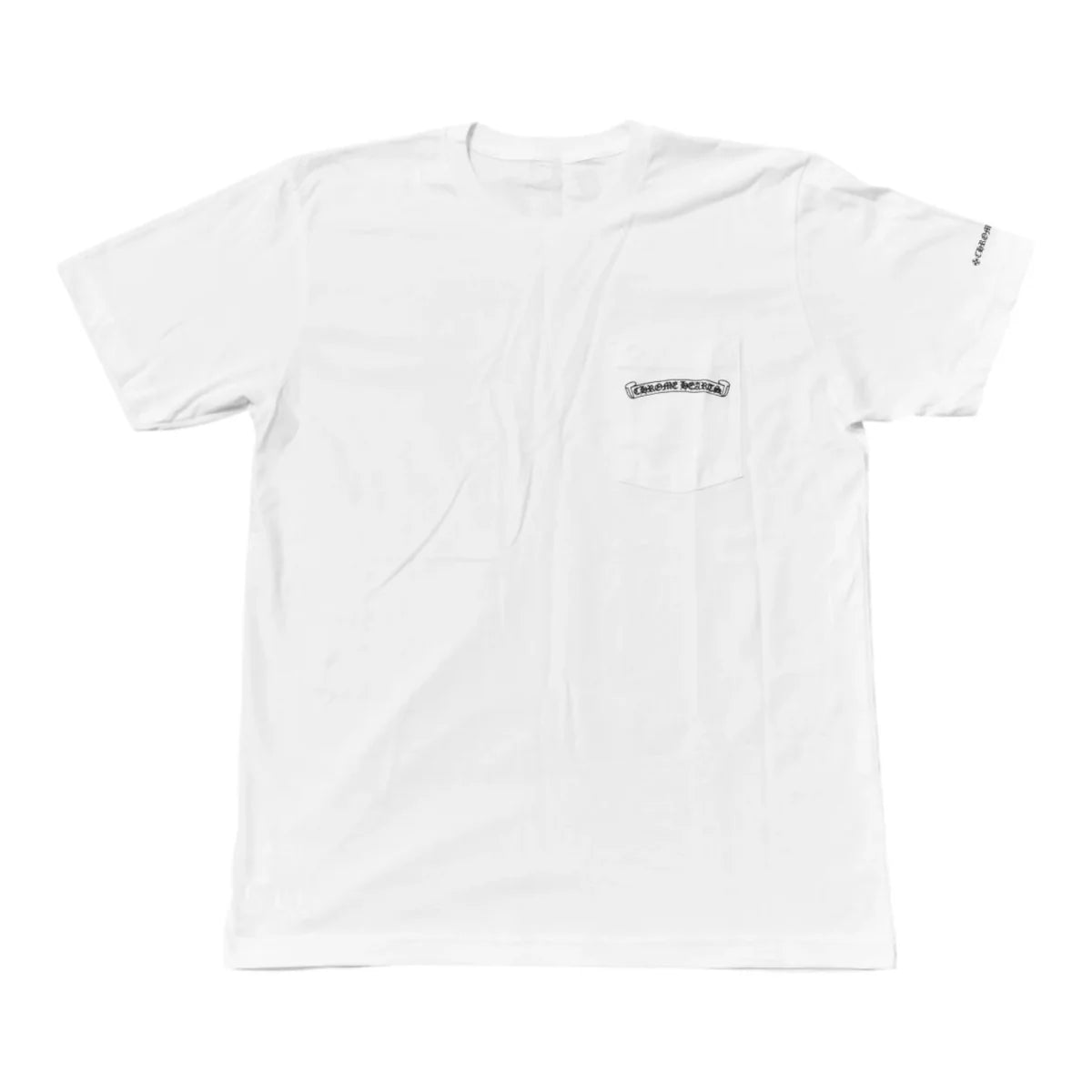 Chrome Hearts White Black Scroll Logo T-Shirt