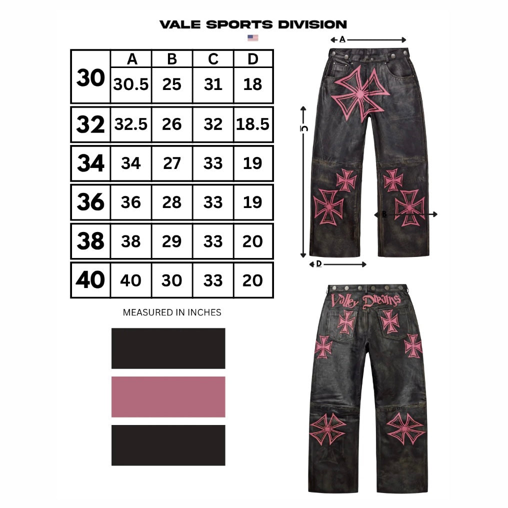 Vale Bubble Gum Leather Croxxx Pants