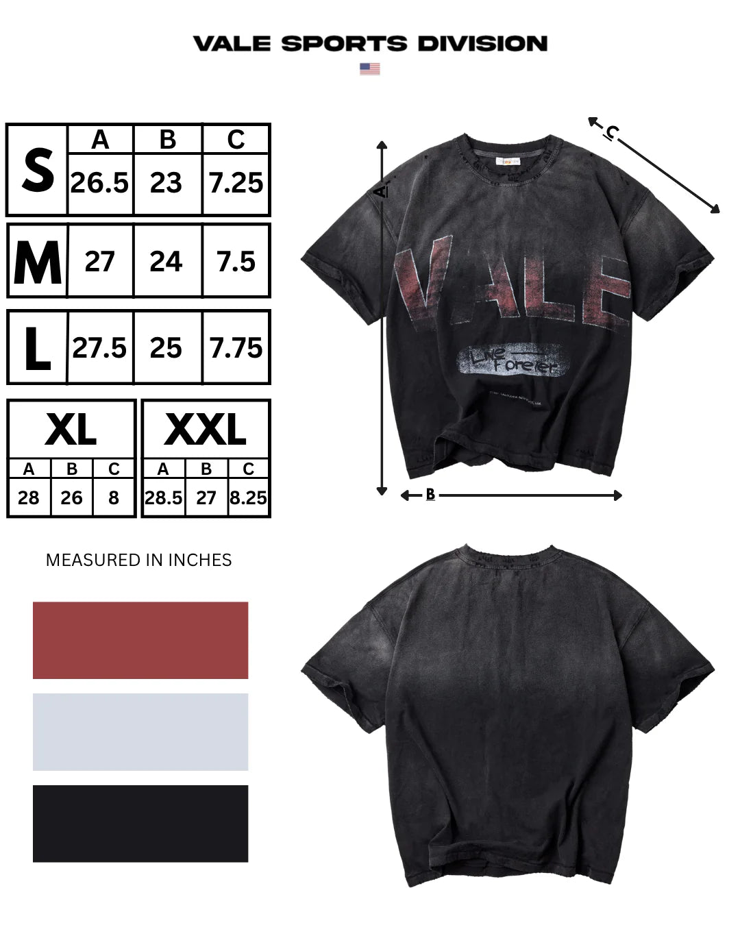 Vale Black Logo T-Shirt