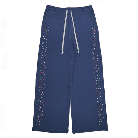 AZVA Navy Crystal Cactus Sweatpants