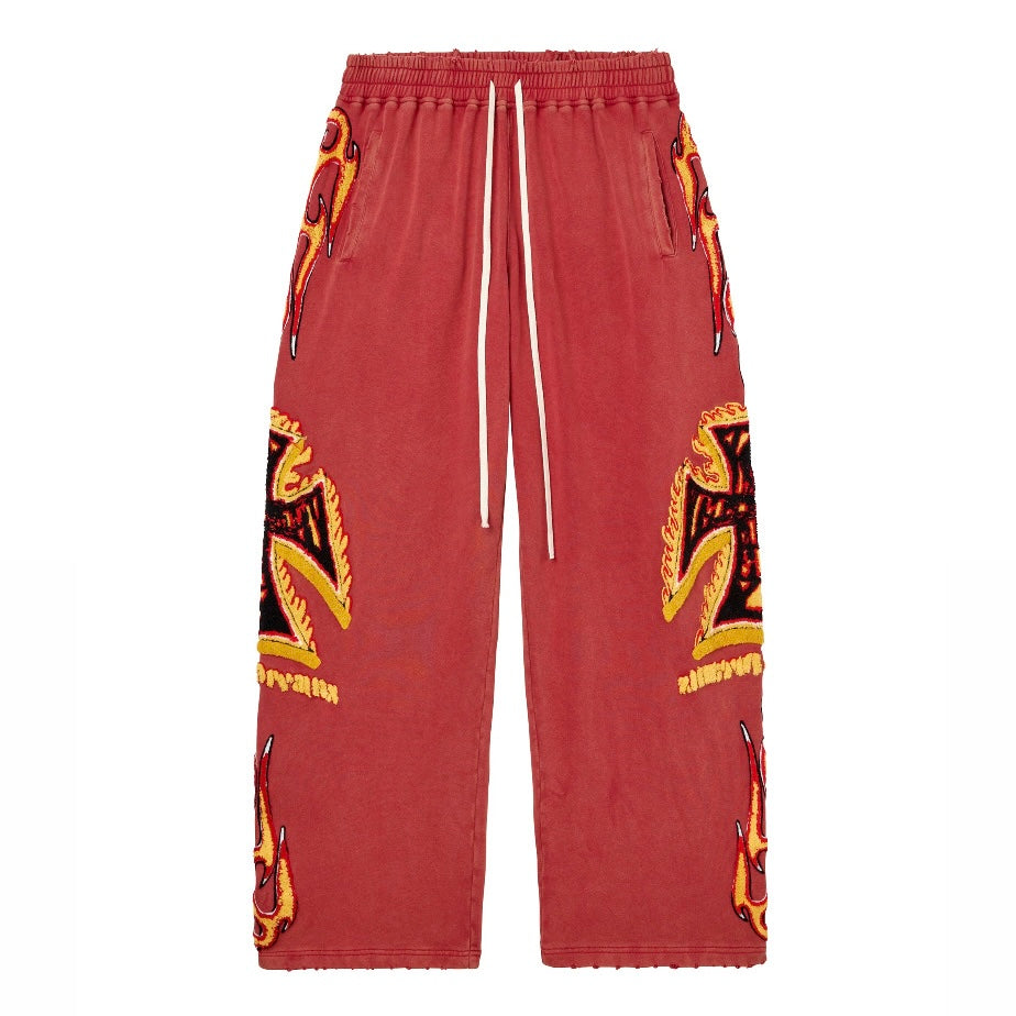 Vale Red La Flare Sweatpants