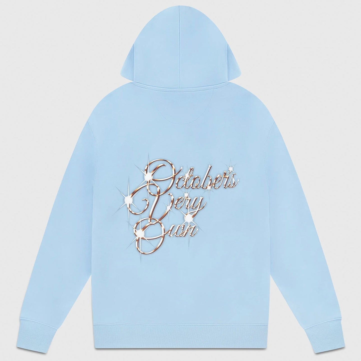 OVO Baby Blue Bling Hoodie Back View