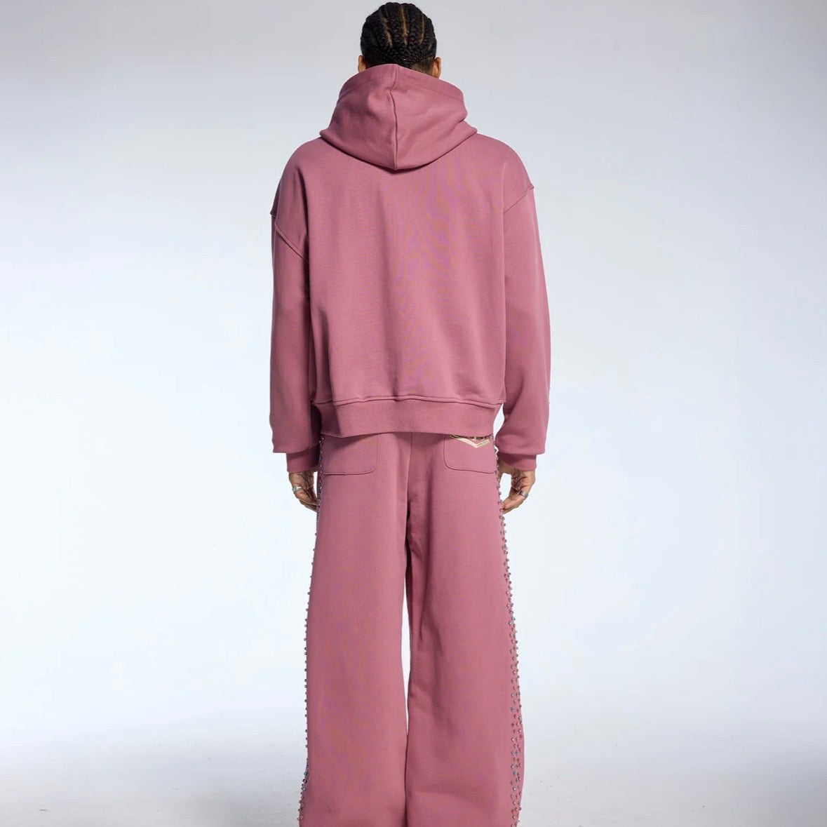 AZVA Raspberry Crystal Cactus Zip Hoodie