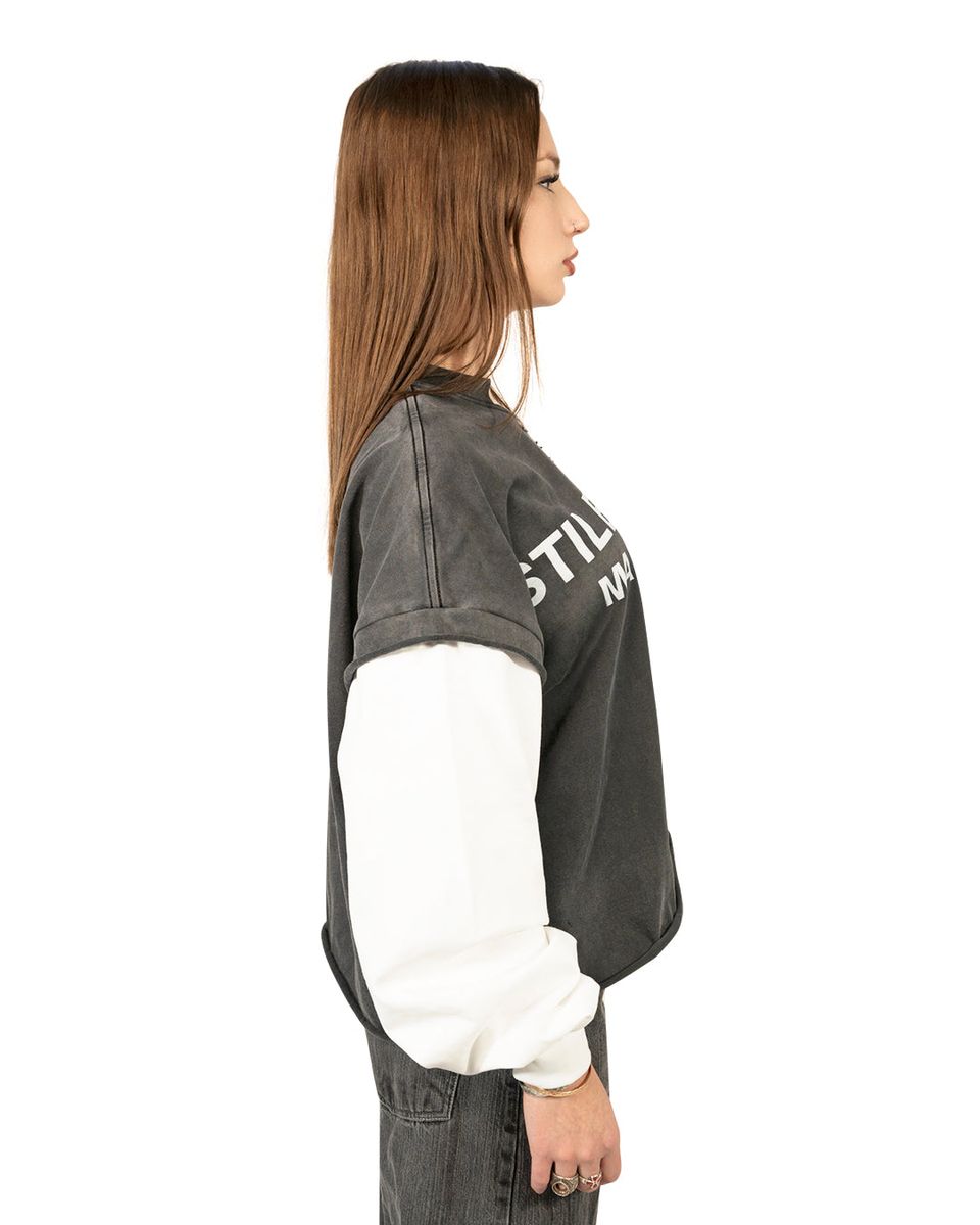 Stile De Amor Black Nero Su Bianco Long Sleeve
