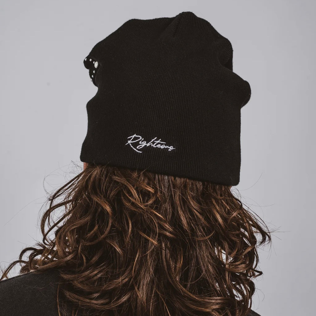 We Are Righteous Black Pearl Logo Beanie