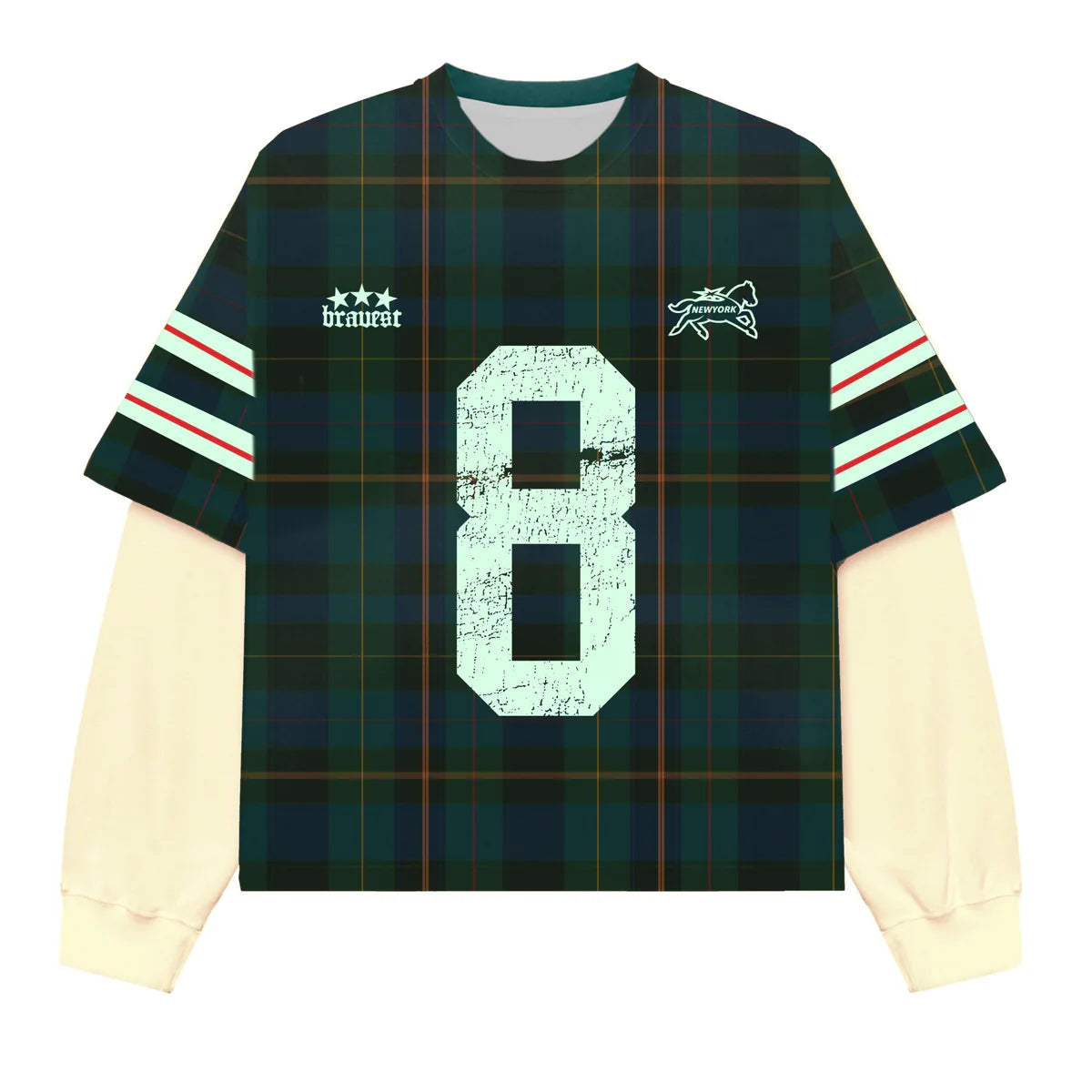 Bravest Studios Green Plaid Thermal Long Sleeve