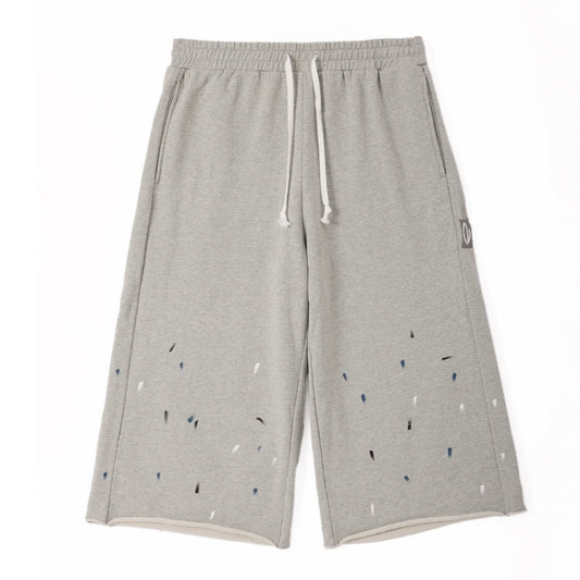 AZVA Grey Paint Splatter Shorts