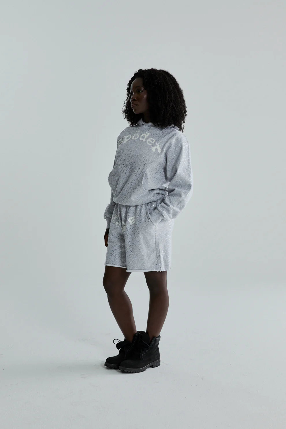 Sp5der Heather Grey VVS Hoodie