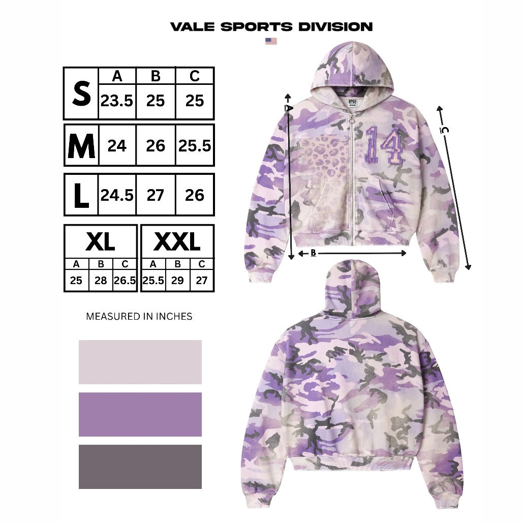 Vale Purple Wayne Zip Hoodie