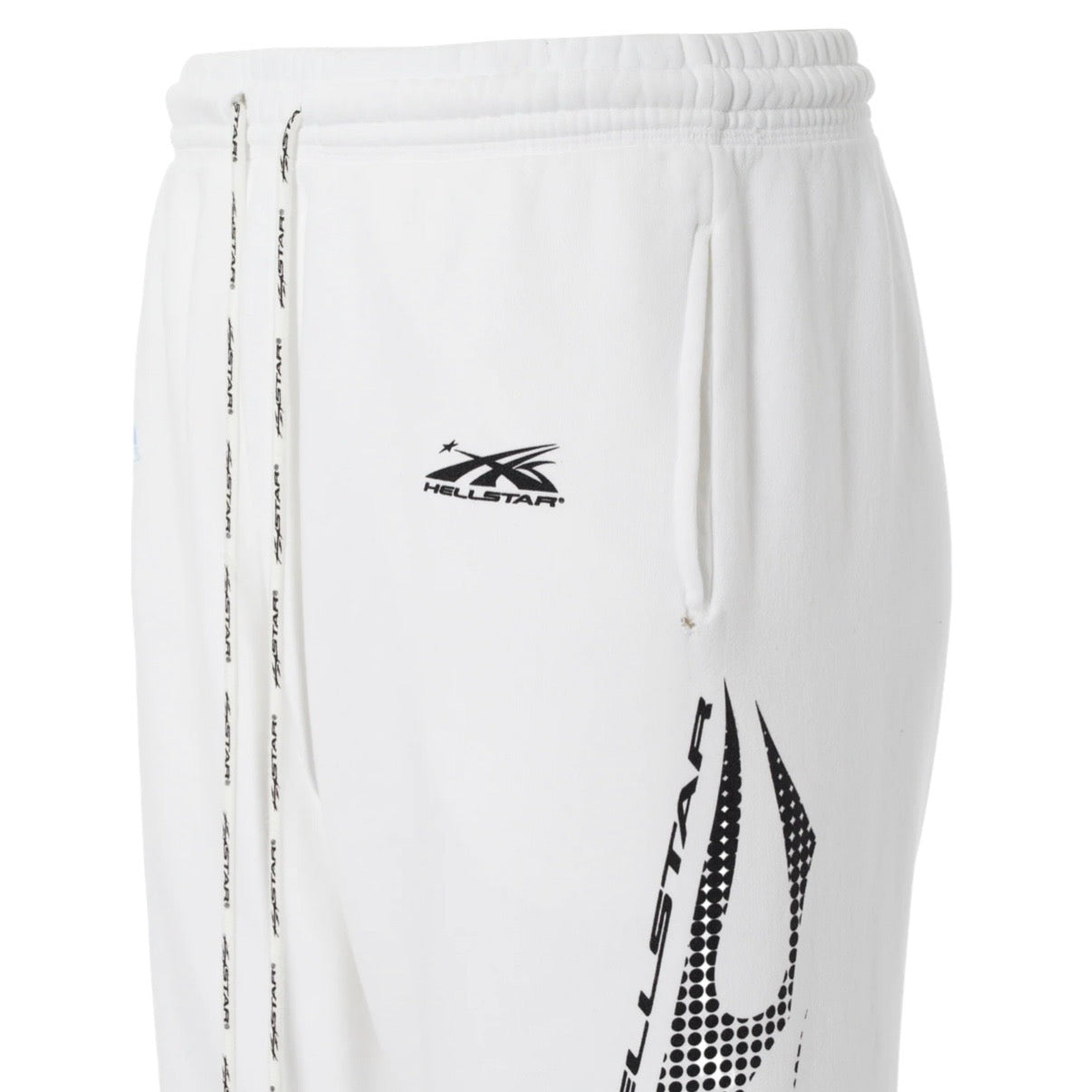 Hellstar White Gradient Flame 3/4 Shorts