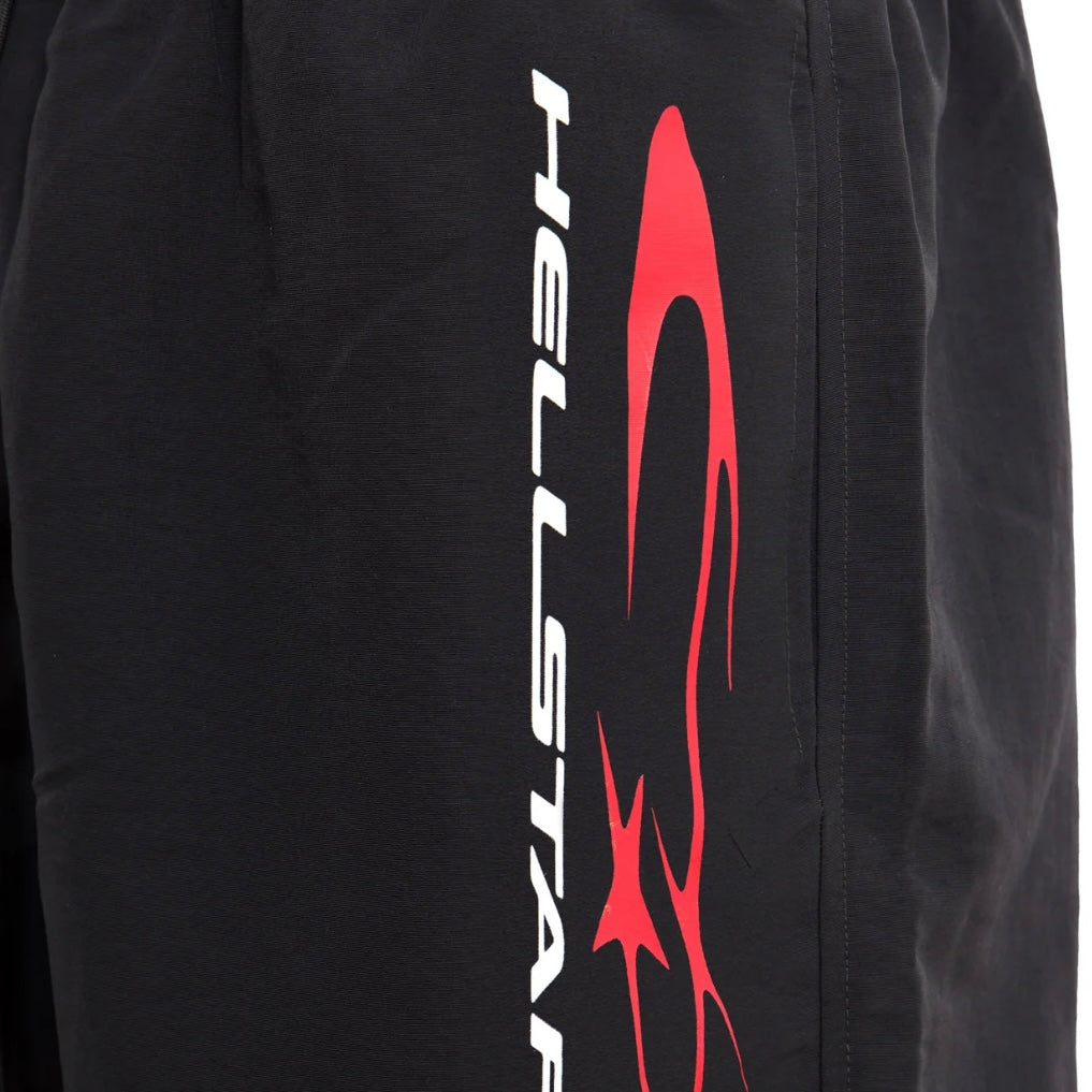 Hellstar Sports Black Red Nylon Shorts