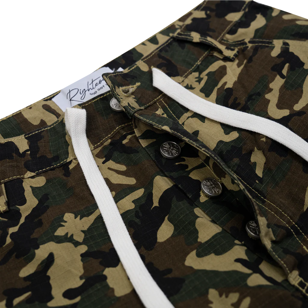 We Are Righteous Brown Camo Pearl Cargo Shorts