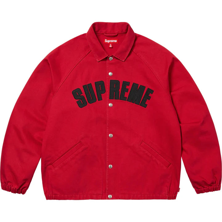 Supreme Red Denim Coaches Jacket
