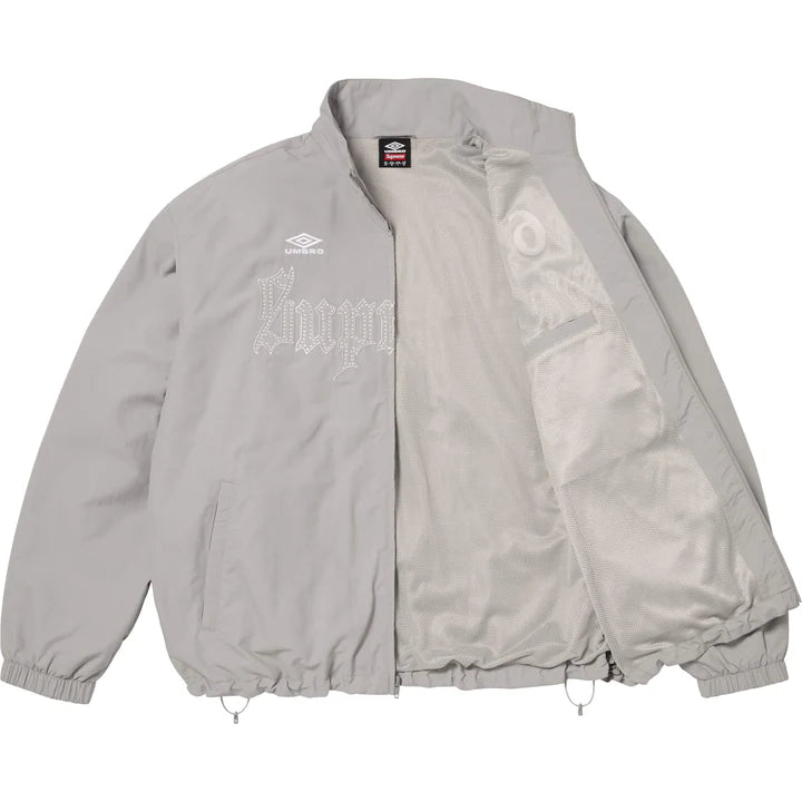 Supreme Umbro Light Grey Rhinestone Track Jacket