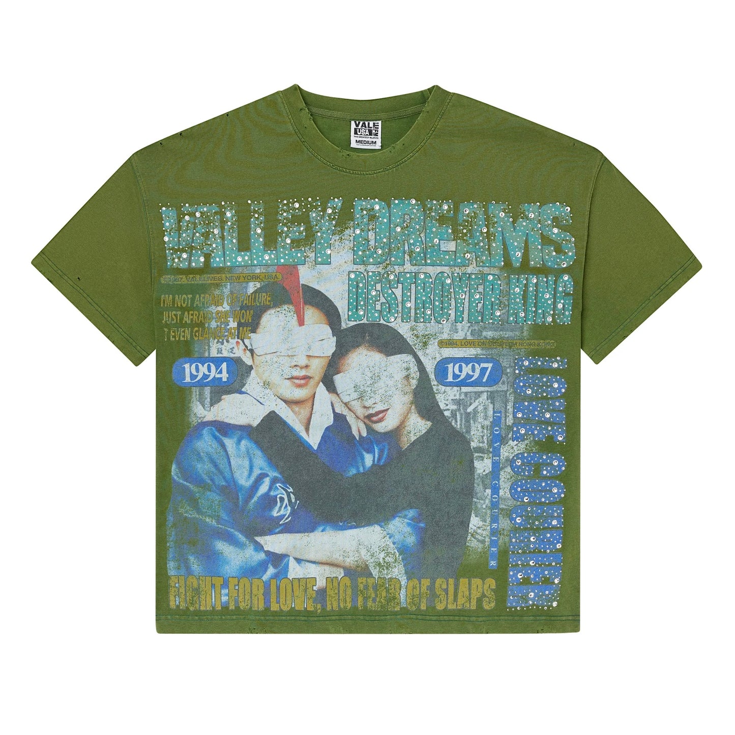 Vale Green Robot Bling T-Shirt