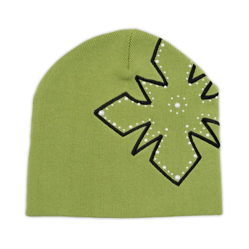 We Are Righteous Green Pearl Logo Beanie