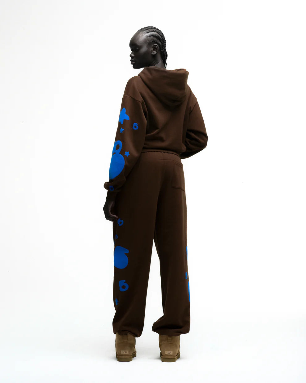 Sp5der Brown Blue Beluga V2 Sweatpants