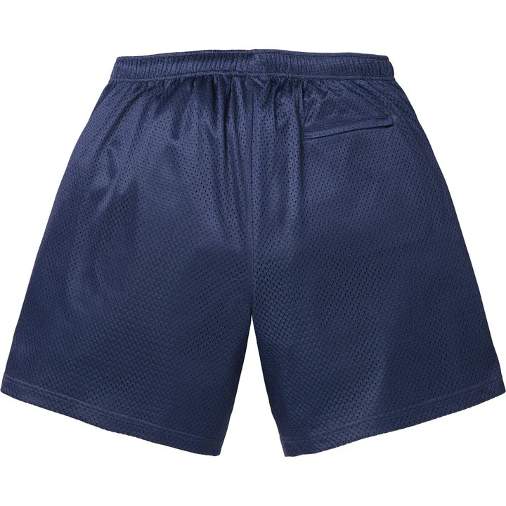 Supreme Navy Rhinestone Mesh Shorts