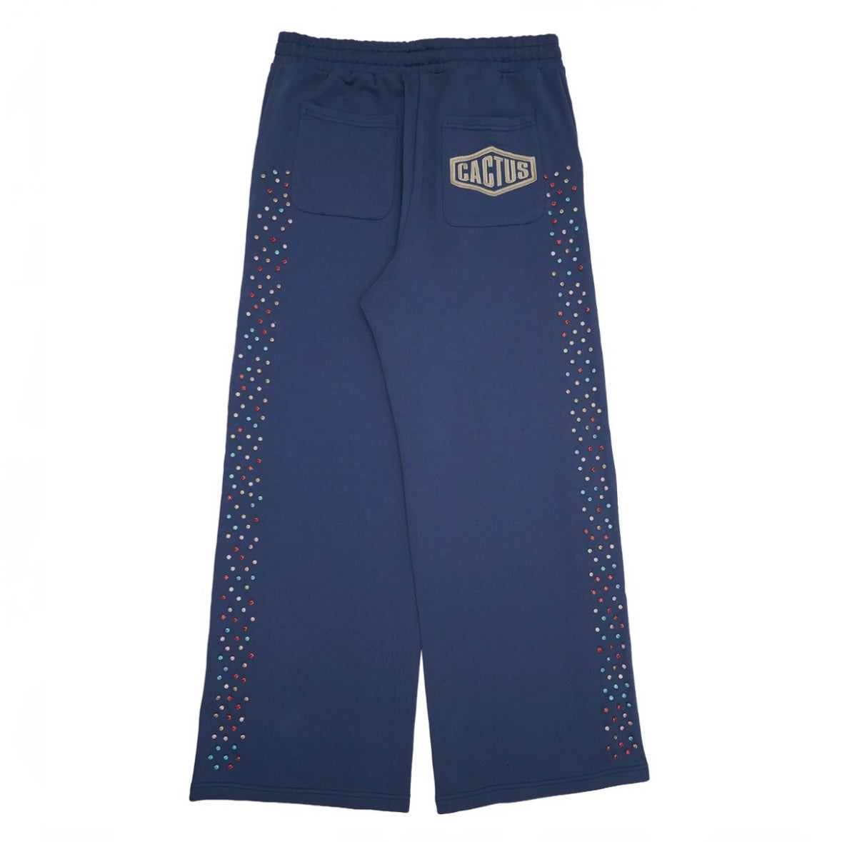 AZVA Navy Crystal Cactus Sweatpants