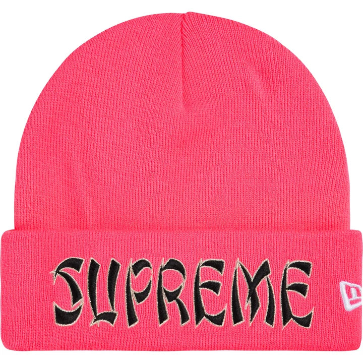 Supreme New Era Pink Action Beanie