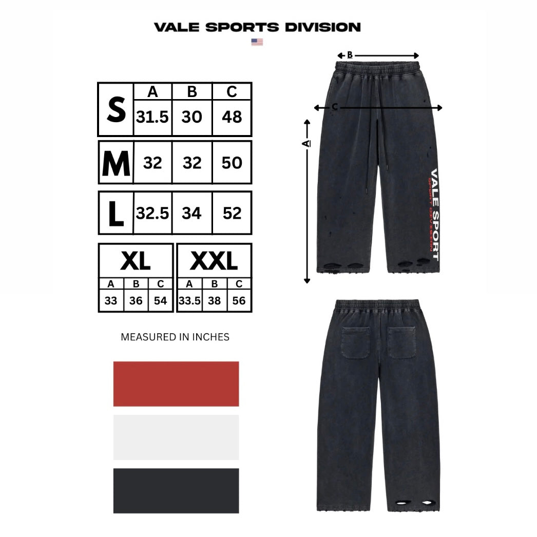 Vale Black Staple Sweatpants