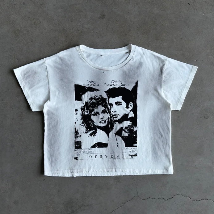 Bravest Studios White Greaser Vintage T-Shirt