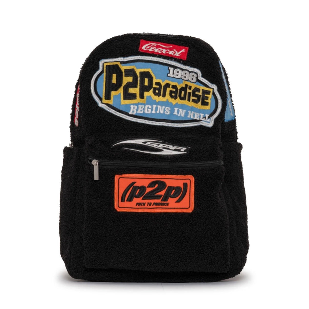 Hellstar Black Sherpa Patchwork Backpack