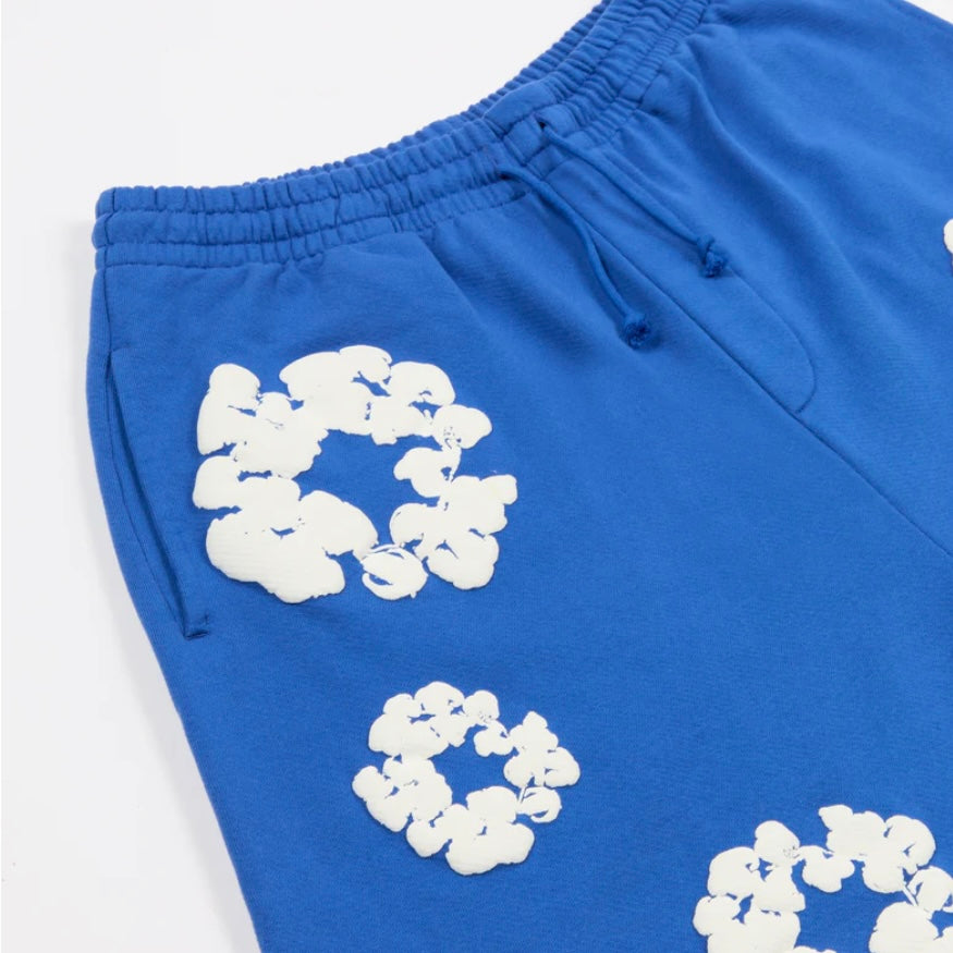 Denim Tears Blue Cotton Wreath Shorts