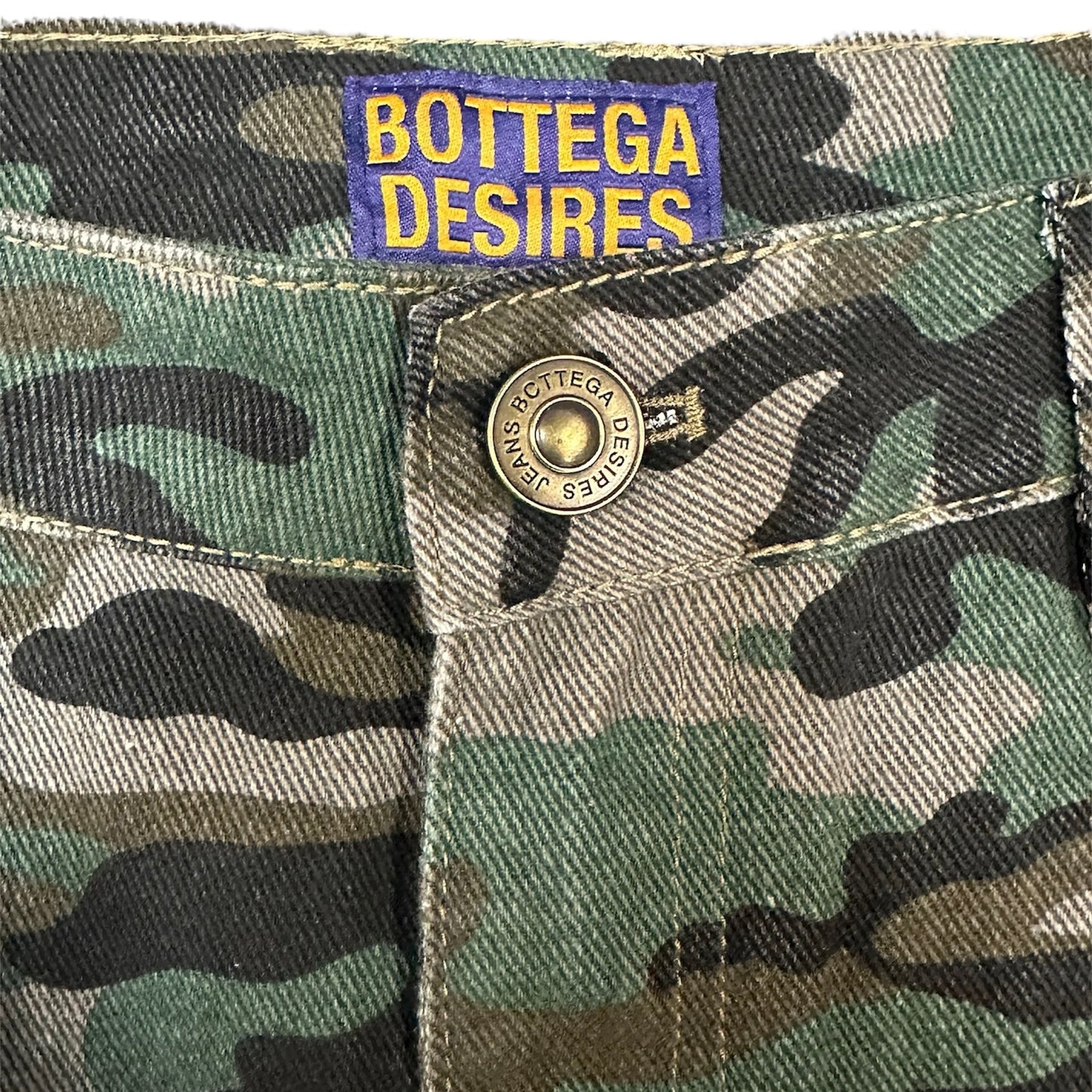Bottega Desires Camo Cargo Shorts
