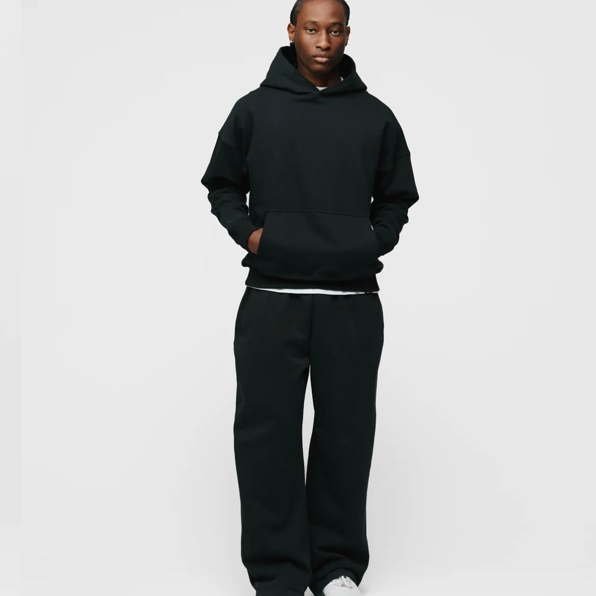 Hours Black Blank Sweatpants