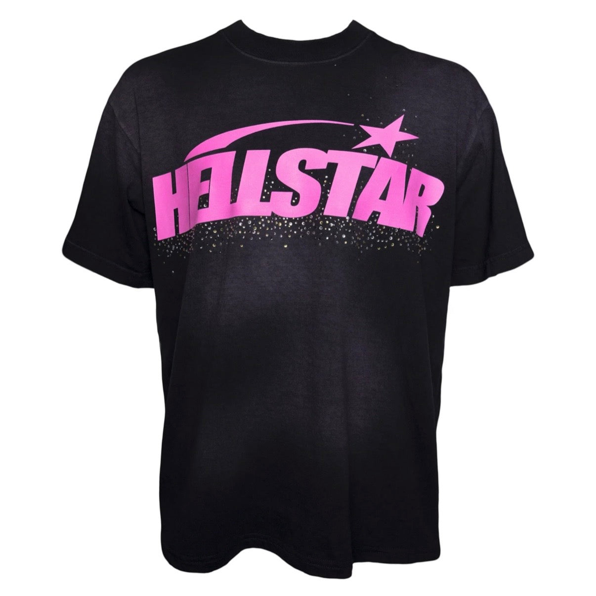 Hellstar Pink Classic Rhinestone Logo T-Shirt