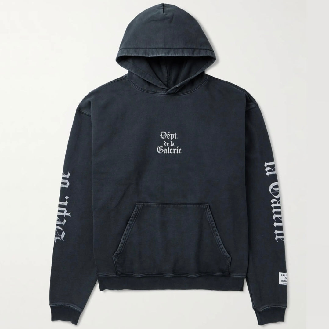Gallery Dept Black Gotchic Logo Hoodie
