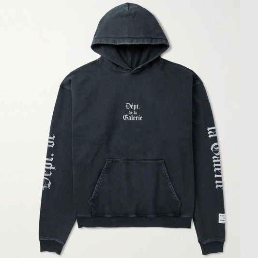 Gallery Dept Black Gotchic Logo Hoodie