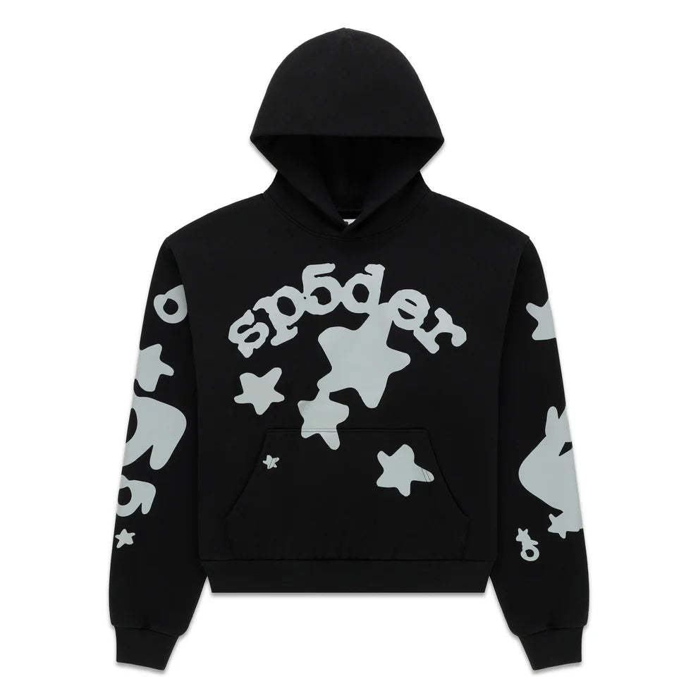 Sp5der Black Reflective Beluga Hoodie