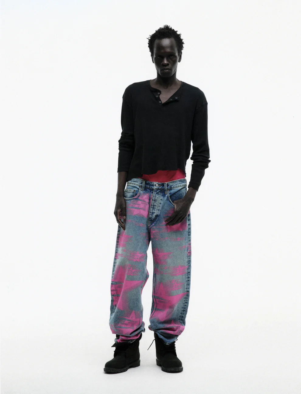Sp5der Indigo 5 Star Blue Denim Pants