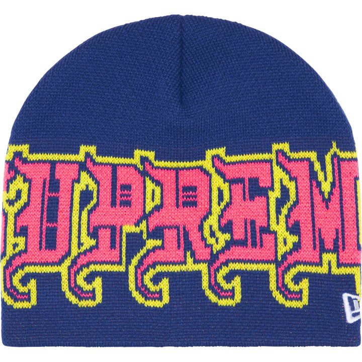 Supreme New Era Navy Outline Beanie