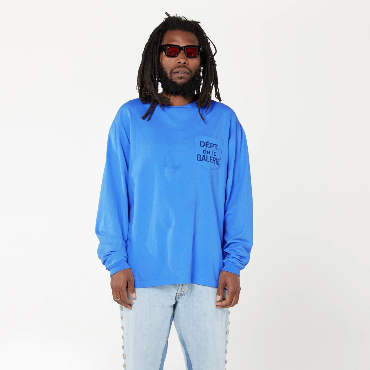 Gallery Dept Blue French Pocket Long Sleeve On Body Front