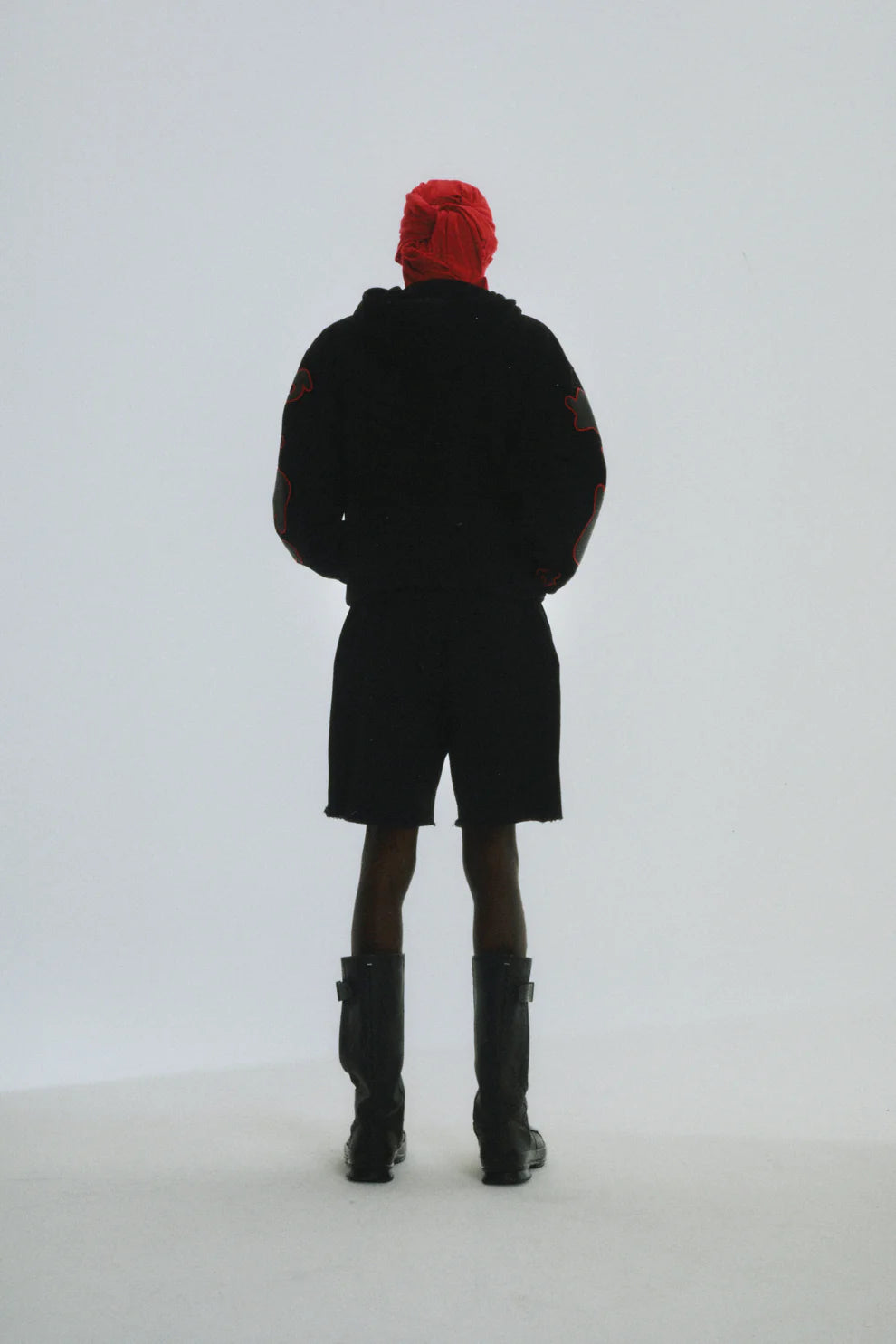 Sp5der Black Red Beluga Outline Hoodie